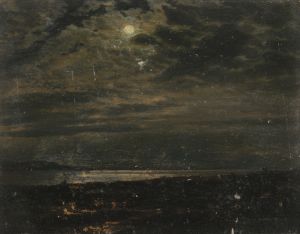 Maine Coast, moonlight