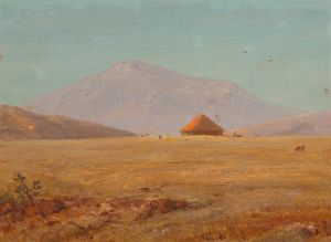 Mountain plateau with hut