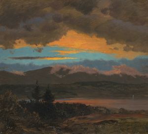 Sunset across the Hudson Valley, New York