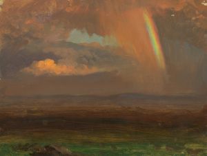 Sunset over broad landscape
