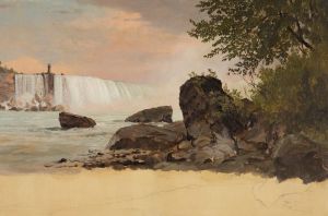 View of the Canadian Falls and Goat Island