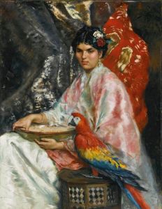 Lady With A Parrot