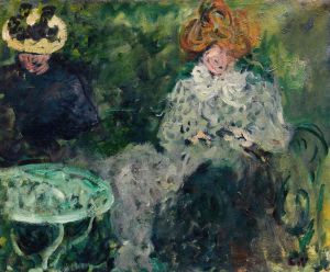 Au café. Mme Victor et Mme Suzanne Valtat