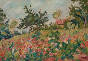 La maison dans le jardin fleuri