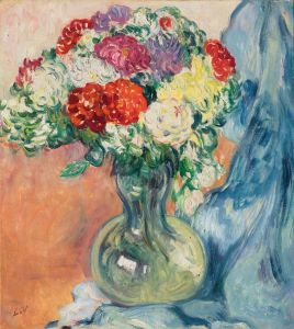 Chrysanthèmes au drap bleu