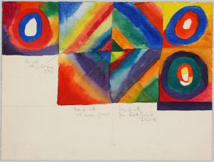 Color studies with information on painting technique