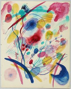 Composition in red, blue, green and yellow