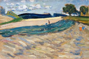 Landscape with a yellow field