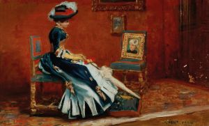 Paris, A Young Lady In A Gallery