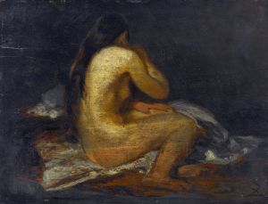 Femme nue assise
