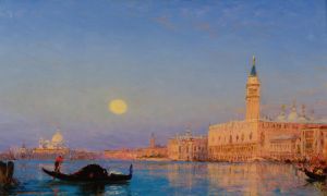 Gondole Devant Le Grand Bassin, Venise