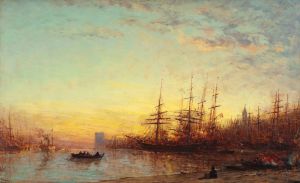 Le port de Marseille au coucher du soleil