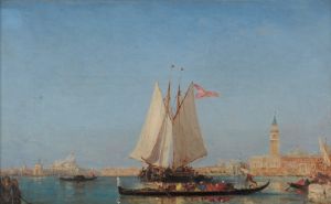 Venise; l’entrée du Grand Canal