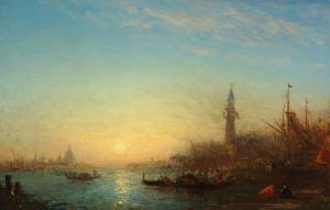 Coucher de soleil, quai des Esclavons