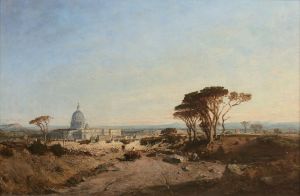 Vue de Rome et de l’arrivée vers le Vatican