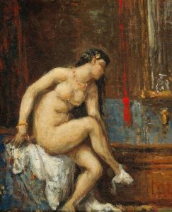 At her Toilette
