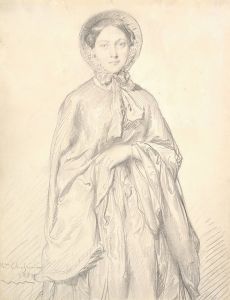 Portrait of a Young Woman Wearing a Cloak and Bonnet