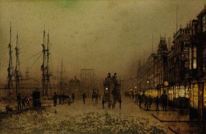 Glasgow docks, at twilight