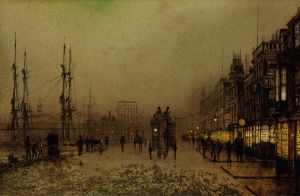 Glasgow docks, at twilight