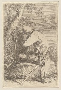 Seated Soldier Leaning on His Shield