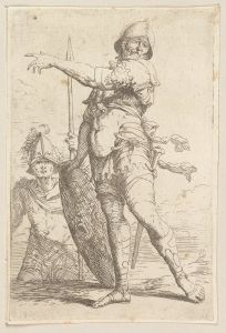 Soldier Holding a Shield with the Head of Medusa