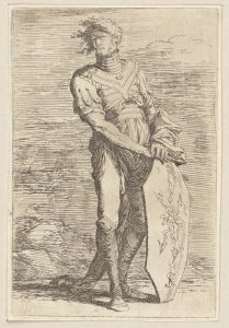 Soldier Holding a Shield
