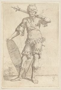 Soldier, En Face, Shouldering a Pike and Holding a Shield