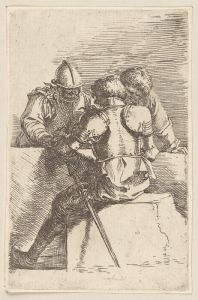 Three Soldiers in Conversation