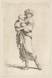 Young Mother Carrying an Infant