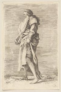 Young Woman Walking Toward the Left