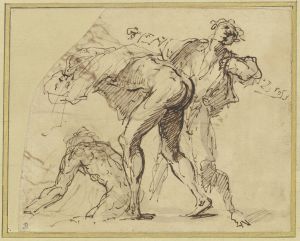 Three bathers undressing