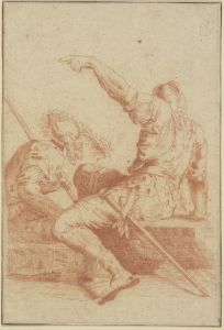 Two sitting soldiers