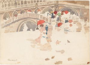 Umbrellas in the Rain, Venice