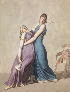 A Woman is Supporting Another Woman, Who has fainted upon Reading a Letter