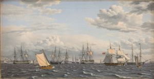 A Russian Fleet at Anchor near Elsinore