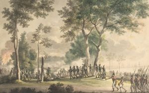 Livjægernes udfald i Classens have 31.august 1807.