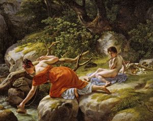 Hagar and Ismael in the Desert