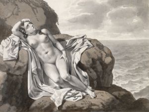 Andromeda chained up to a rock