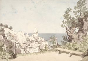 Udsigt fra Møns Klint ved Sommerspiret