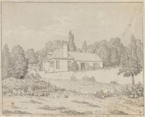 Jean Jacques Rousseaus hus i slotsparken i Ermenonville