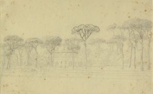 Pinier i villa Borgheses have