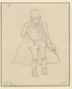 Portrætmaler Hans Hansen, hel figur
