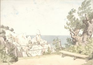 Udsigt fra Møns Klint ved Sommerspiret