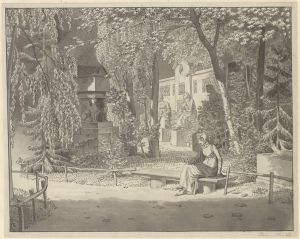 Ved Descartes og Condes gravmæler i Jardin Elysée des Petits Augustins, Paris