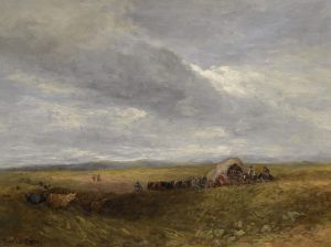 Travellers in a landscape