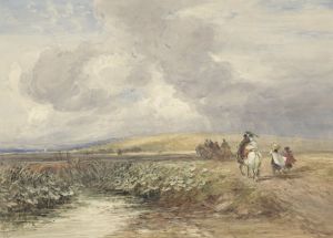 Landschap met reizigers