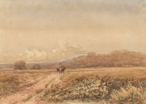 Horseman on a track, near Bolsover Castle, Derbyshire