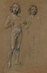 Deux garçons nus chantant