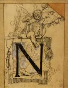 Lettre ornée N
