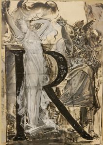 Lettre ornée R.